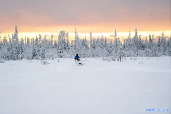 Solnedgång över topparna