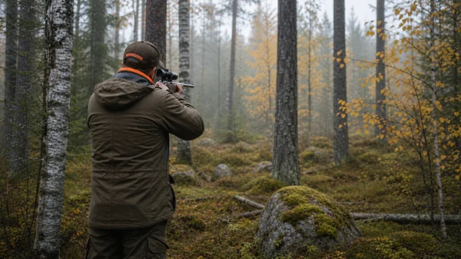 Jakt & vila, skog i gryning, lövfärg