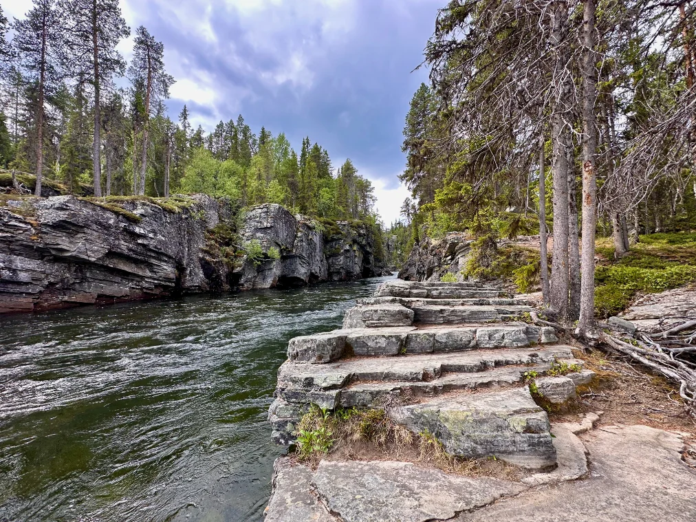 Fjällvandring, panorama från Stakafjället